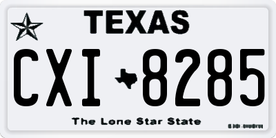 TX license plate CXI8285