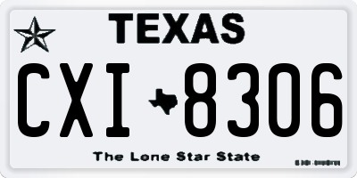 TX license plate CXI8306