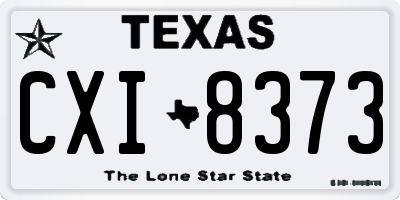 TX license plate CXI8373