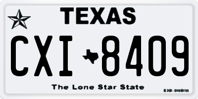 TX license plate CXI8409