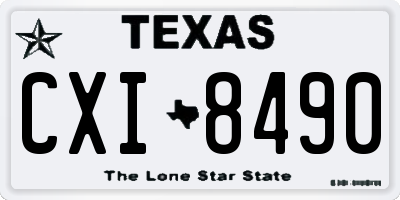 TX license plate CXI8490