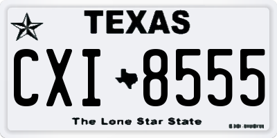 TX license plate CXI8555