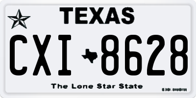 TX license plate CXI8628