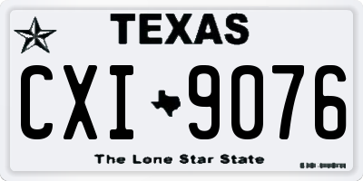 TX license plate CXI9076