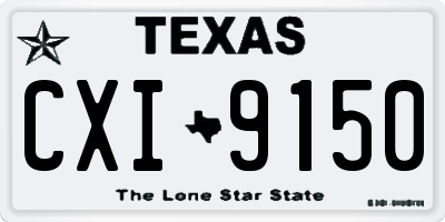 TX license plate CXI9150