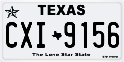 TX license plate CXI9156