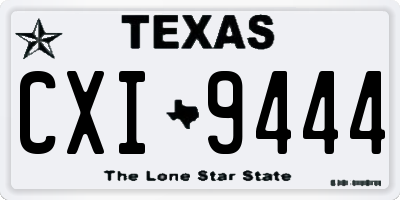 TX license plate CXI9444