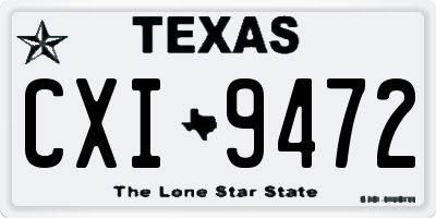 TX license plate CXI9472