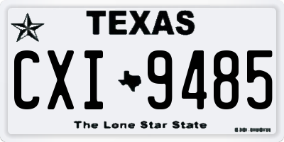 TX license plate CXI9485