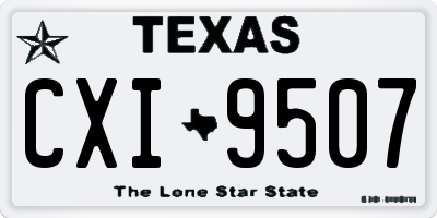 TX license plate CXI9507
