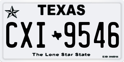 TX license plate CXI9546