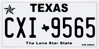 TX license plate CXI9565