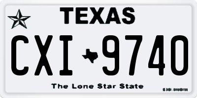 TX license plate CXI9740