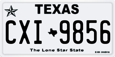 TX license plate CXI9856