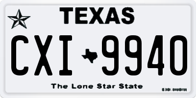 TX license plate CXI9940