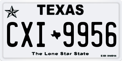 TX license plate CXI9956