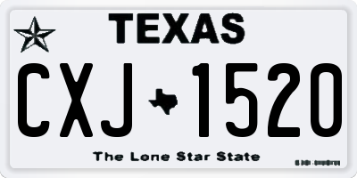 TX license plate CXJ1520