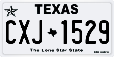 TX license plate CXJ1529