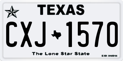 TX license plate CXJ1570