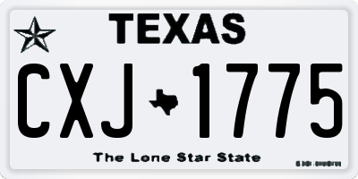 TX license plate CXJ1775