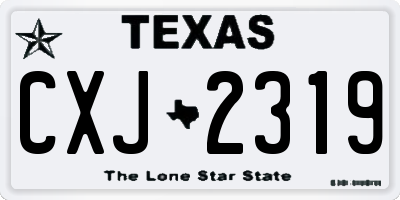 TX license plate CXJ2319