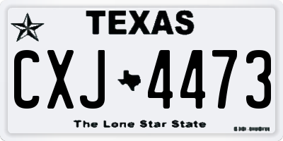 TX license plate CXJ4473