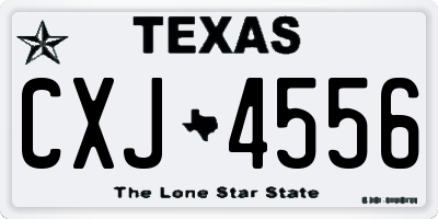 TX license plate CXJ4556