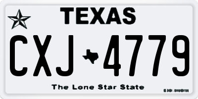 TX license plate CXJ4779