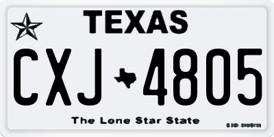 TX license plate CXJ4805