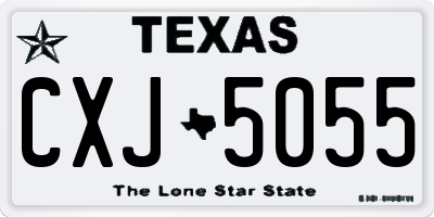 TX license plate CXJ5055
