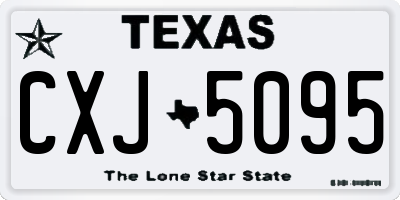 TX license plate CXJ5095