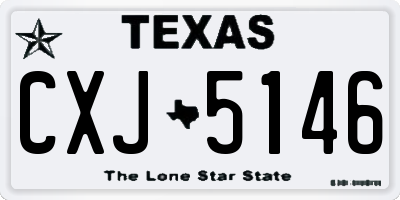 TX license plate CXJ5146