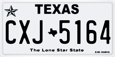 TX license plate CXJ5164