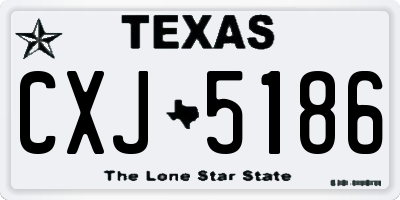 TX license plate CXJ5186