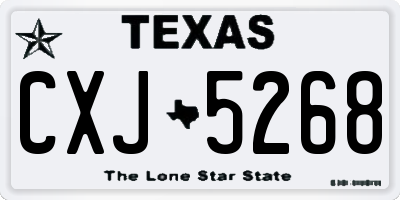 TX license plate CXJ5268