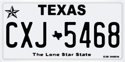 TX license plate CXJ5468