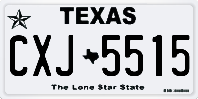 TX license plate CXJ5515