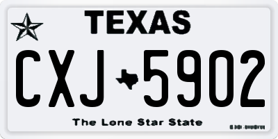 TX license plate CXJ5902
