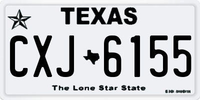 TX license plate CXJ6155