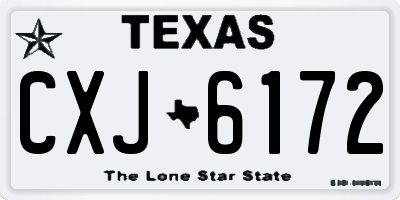 TX license plate CXJ6172