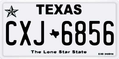 TX license plate CXJ6856