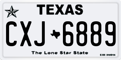 TX license plate CXJ6889