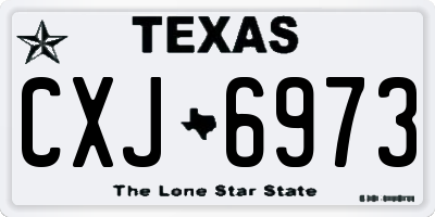 TX license plate CXJ6973