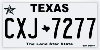 TX license plate CXJ7277