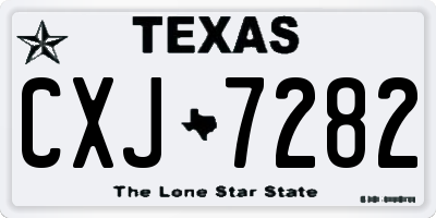 TX license plate CXJ7282