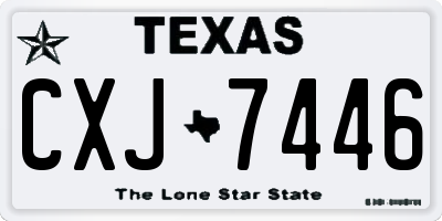 TX license plate CXJ7446