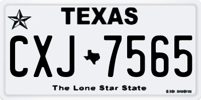 TX license plate CXJ7565