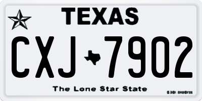 TX license plate CXJ7902