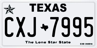 TX license plate CXJ7995