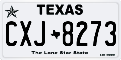 TX license plate CXJ8273